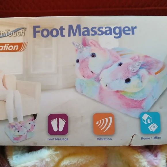 Vibrating Unicorn Foot Massager - Pastel Rainbow - Picture 2 of 2